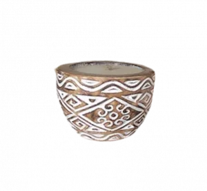 Palm Carved Candle - Pot Bougie Sculptée Tribal - Image 2