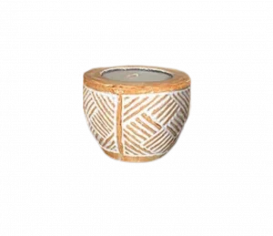 Palm Carved Candle - Pot Bougie Sculptée Tribal - Image 4