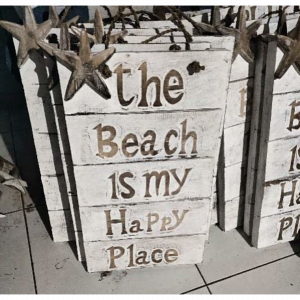 Décoration murale "La plage est mon endroit heureux"