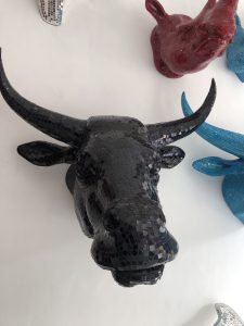 Cow’s glass decoration