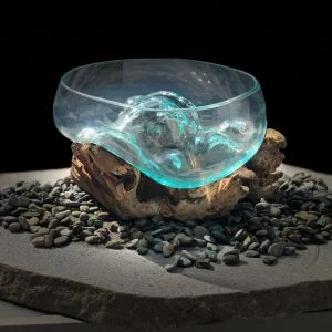 Décoration en verre design Fokus avec racines 7