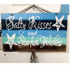 Déco Murale "Salty Kisses And Starfish Wishes"