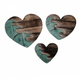Green Wooden Heart
