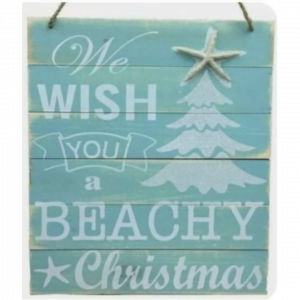 Wall Decor "WeWih You a Beachy Christmas"