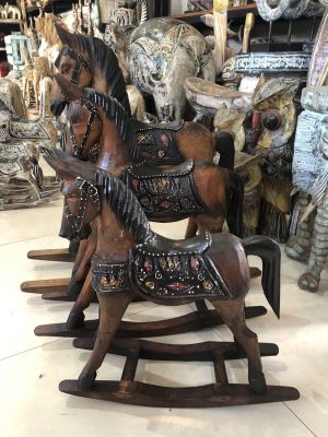 Wooden horse decoration set
