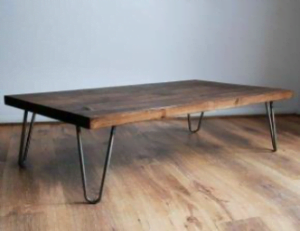 Table basse minimaliste Bois sur pietement métal - Coffee Table