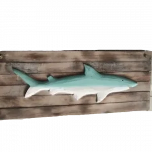 Requin vert en bois