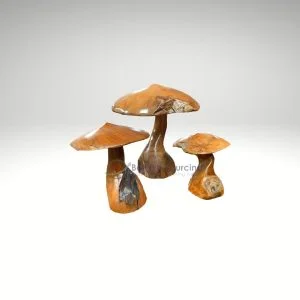 A Set Of Large Wooden Mushroom