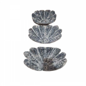 A Set Of 3 Wooden Decor Sea Shell