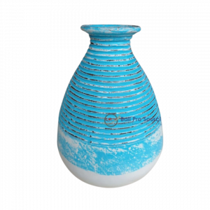 Blue Stripe Curved Lombok Pot