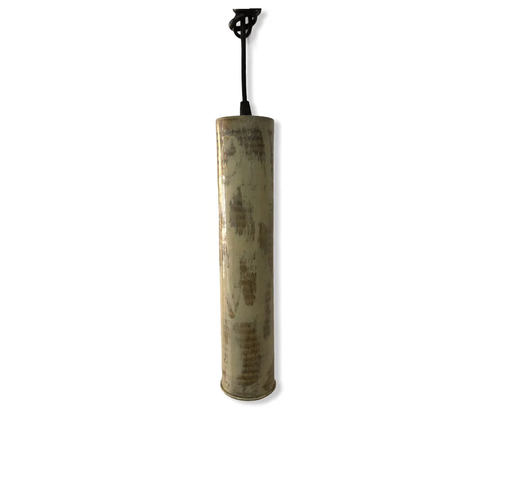Cylindrical Copper Pendant Lamp - Lampe Suspension Cylindrique en Cuivre
