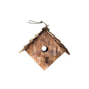 Diamond Bird House Natural