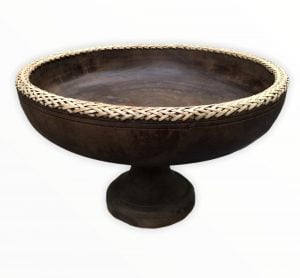 Fruit cup wood and natural rattan 30 CM