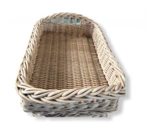 Long rattan tray - Plateau long en rotin