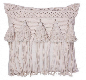 Macrame Pillow Cover with Tassel