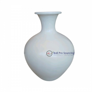 Medium White Vas Lombok Pot