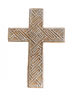 Palm Carved cross 40 cm - Croix sculptée en Palmier