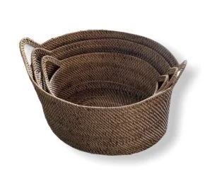 Rattan basket set 3