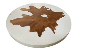Round Table wood with resin