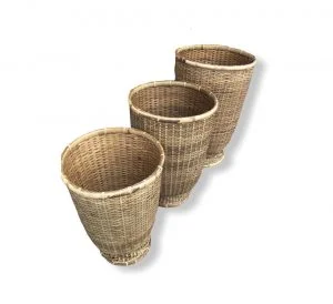 Set of 3 Lodok Bamboo Baskets - Ensemble de 3 paniers en Bambou Lodok