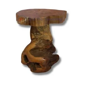 Tabouret Racine De Teck Naturel