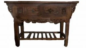 Wood Small Console Table