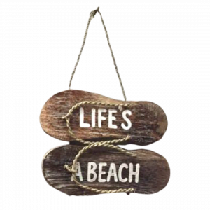 Wooden Hanging Flip Flop Decoration