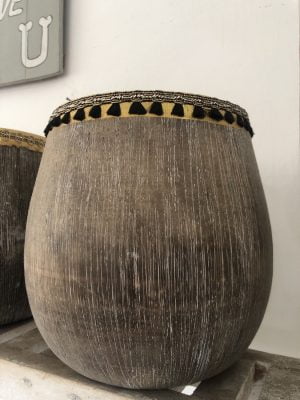 Wooden Small Pot With Accessories - Petit pot en bois avec accessoires