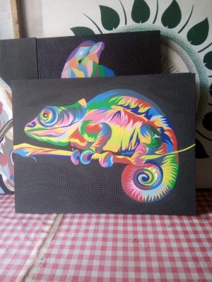 Chameleon Paint Art