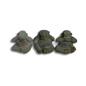 3 Ensembles De Singes Statue Bali STA0075