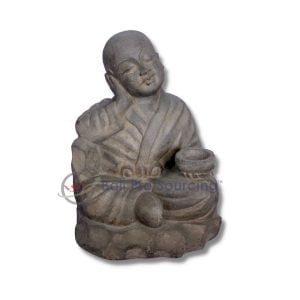 Sleeping Shaolin Statue With a Small Bowl on His Hand STA0103