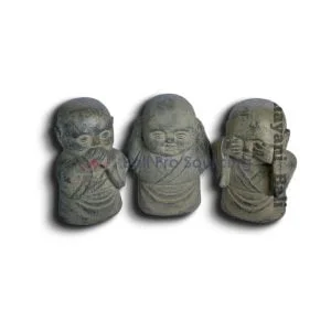 3 Ensembles De Statue Shaolin Grise Bali STA0190