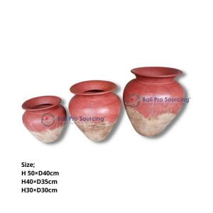 3 Sets de Pot Lombok Rouge