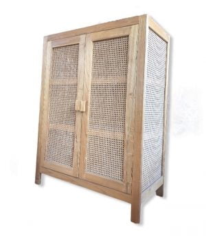 petite armoire en rotin