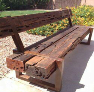 rustic bench