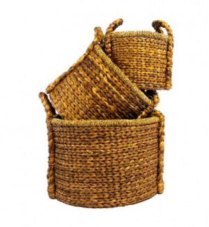 A Set Of 3 Round Tita Natural Basket