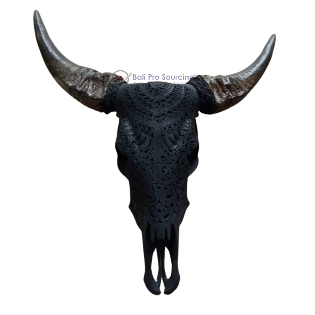 Black Buffalo Skull Fougère Crved