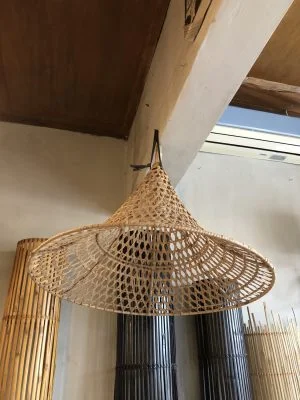 Hat rattan lamp