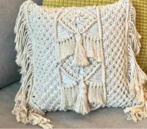 Losa Macrame Pillow Cover with Tassel B
