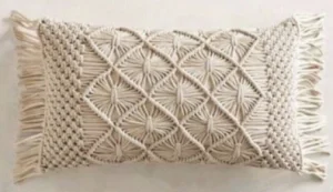 Housse de coussin en macramé Noban