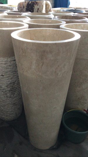 Pedestal Cream Marble Sink