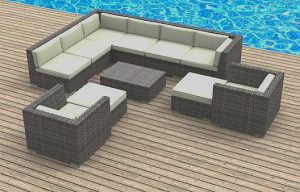 Synthetic Rattan Table and Sofa