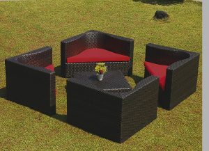 Synthetic Rattan Table and Sofa