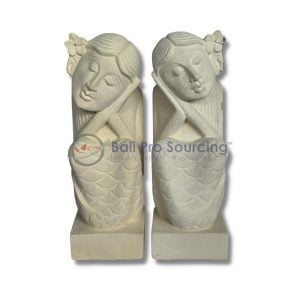 A Set Of 2 Mermaid Statue No.2