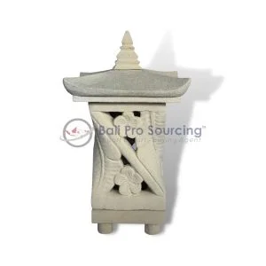 Lampe Japonaise Jepun Feuilles Sculptées