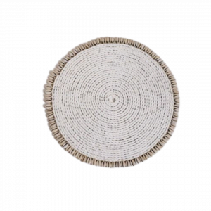 Seagrass Placemat With Sea Shells white