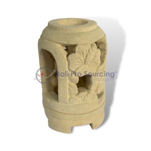 Small Hibiscus Carved Garden Light