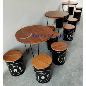 Recycled Drum Table