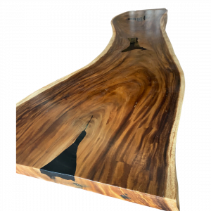 Wooden Black Resin Table