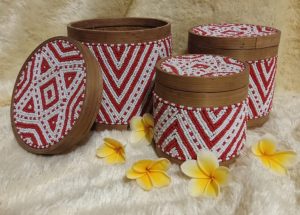 red white bamboo bali box